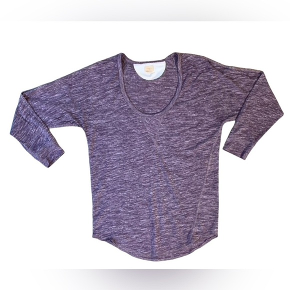 Aritzia Wilfred Free Top Henley 3/4 length sleeve Purple y2k 2000s Size XS - Picture 15 of 15